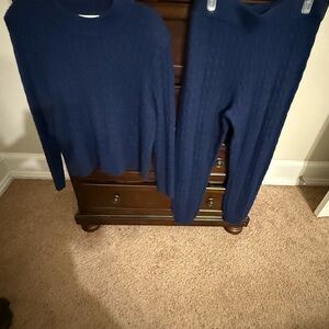 Just Fab Women Navy Sweater Suit